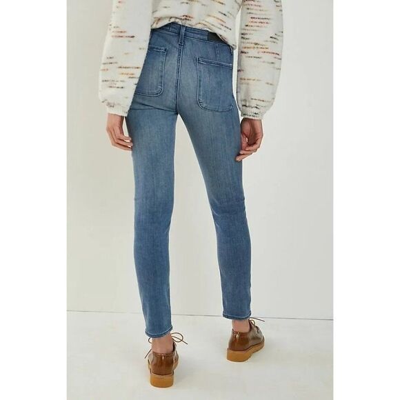 Anthropologie AG Retro Stevie High Rise Skinny Ankle Jeans Patch Pockets 25 R - Picture 4 of 8